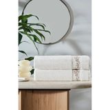 Özdilek Jardin Banyo Havlusu 90X150 cm - Krem - Bej - KREM/BEJ