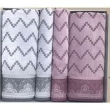 Özdilek Juliette Best Set Hamam Takımı - 70 x 150 cm - Gri - Mavi - Mürdüm