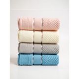 Özdilek Kadife Bright Renkli 4’lü Kutulu Havlu Seti – %100 Pamuk, Yumuşak ve Şık 50×90 cm - Mavi - Pembe - Lila - Krem - 50 x 90 cm