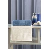 Özdilek Krem İndigo Mavi Blossom Best Set Hamam Takımı