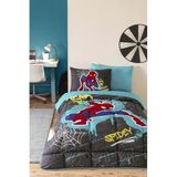 Özdilek Lastikli Çarşaflı Lisanslı Tek Kişilik Çocuk Uyku Seti Spiderman Street Gri, MSTK12818