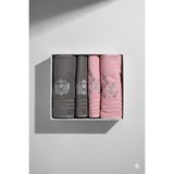 Özdilek Lefa Best Set (Hamam Takımı) Pembe-Antrasit - Çok Renkli - 70 x 150 cm