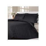 Özdilek Line Çizgili Saten 200 x 220 cm Siyah Renkli Çift Kişilik Nevresim Takımı