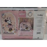 Özdilek Lisanslı Disney Çocuk Yatak Örtüsü Takımı Tek Kişilik Minnie Garden Pembe - 160 x 230 cm