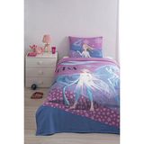 Özdilek Lisanslı Disney Frozen Snow Fitted Tek Kişilik Pike Takım - Pembe