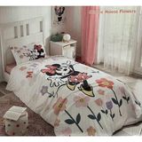 Özdilek Lisanslı Disney Minnie Mouse Flowers Tek Nevresim Takımı - Beyaz - 160 x 220 cm