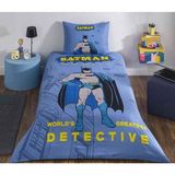 Özdilek Lisanslı Fitted Çarşaflı Tek Kişilik Çocuk Nevresim Takımı Batman Detective Mavi 1295 - 160 x 220 cm