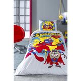 Özdilek Lisanslı Fitted Çarşaflı Tek Kişilik Çocuk Nevresim Takımı-Looney Tunes Superman Sarı - 160 x 220 cm