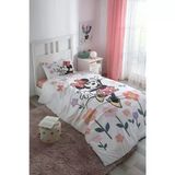 Özdilek Lisanslı Fitted Çarşaflı Tek Kişilik Çocuk Nevresim Takımı-Minnie Flowers Beyaz