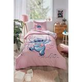 Özdilek Lisanslı Fitted Çarşaflı Tek Kişilik Çocuk Nevresim Takımı-Stitch Aloha Pembe