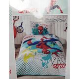 Özdilek Lisanslı Kapitoneli %100 Pamuk Tek Kişilik Çocuk Yatak Örtüsü (160X230)-SPIDEY Hero Yeşil - 160 x 230 cm