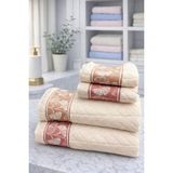 Özdilek Loseta Best Set (Hamam Takımı) Bej-Pembe - 90 x 150 cm - Pembe - Bej