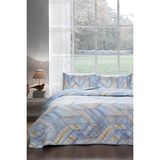 Özdilek Marble Çift Kişilik Yatak Örtüsü Takımı - Mavi - 230 x 250 cm