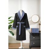 Özdilek Masculine Ethnic Indigo Bornoz Seti - İndigo
