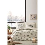 Özdilek Mickey & Minnie Mouse Love You Çift Kişilik Disney Lisanslı Lastikli Fitted Çarşaf Nevresim Takımı - Krem - 200 x 220 cm