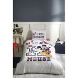 Özdilek Mickey Mouse College Tek Kişilik Disney Lisanslı Lastikli Çarşaf Çocuk Nevresim Takım 9714
