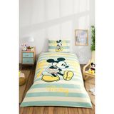 Özdilek Mickey Mouse Hawai Tek Kişilik Disney Lisanslı Lastikli Çocuk Nevresim Takımı - Mint
