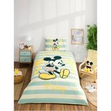 Özdilek Mickey Mouse Island Tek Kişilik Disney Lisanslı Lastikli Çocuk Nevresim Takımı - Pembe