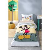 Özdilek Mickey Mouse Nomadic Tek Kişilik Disney Lisanslı Lastikli Çarşaf Çocuk Nevresim Takımı - Sarı
