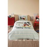 Özdilek Mickey Mouse Positive Tek Kişilik Disney Lisanslı Lastikli Çarşaf Çocuk Pike Takımı - Mint