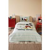 Özdilek Mickey Mouse Positive Tek Kişilik Disney Lisanslı Lastikli Çarşaf Çocuk Pike Takımı