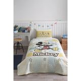 Özdilek Mickey Mouse Star Tek Kişilik Disney Lisanslı Çocuk Yatak Örtüsü Takımı - 160 x 230 cm - Sarı