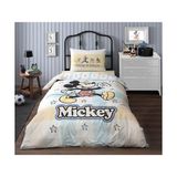Özdilek Mickey Mouse Star Tek Kişilik Lisanslı Lastikli Fitted Çarşaf Nevresim Takımı 3028 - 160 x 220 cm - Sarı
