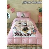 Özdilek Minnie Garden Tek Kişilik Disney Lisanslı Lastikli Çarşaf Uyku Seti - Pembe