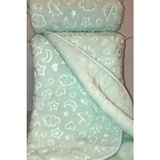 Özdilek Mint Renkli Embos Peluş Bebek Battaniyesi 100X120 cm Düz Desen ile Rahat Kullanım Sağlar - 100 x 120 cm