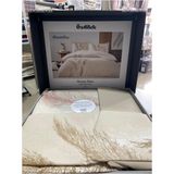 Özdilek Miscanthus Çift Kişilik Nevresim Takımı Krem Renk Çiçek Desenli 200 x 220 cm