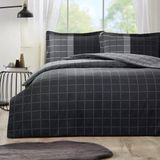 Özdilek Nera Ranforce King Size Fitted Siyah Çarşaf Nevresim Takımı