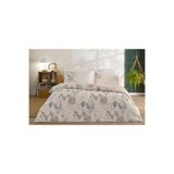 Özdilek Nevresim Takımı Fitted Çarşaflı Ranforce King Size,%100 Pamuk, Krem, Phlox