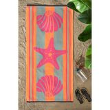 Özdilek Nice Plaj Havlusu %100 Pamuk Dokuma 70 x 150 cm Pembe Desenli Konforlu Kullanım