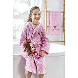 Özdilek Niloya Heart Lisanslı Çocuk Bornoz Seti 5/6 Yaş - Pembe - 5 - 6 Yaş