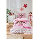 Özdilek Niloya Yağmur Tek Kişilik Lisanslı Lastikli Çarşaf Çocuk Nevresim Takımı - Pembe