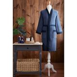Özdilek Oregon Maskülen Nakışlı Kimono Bornoz - S - M - Lacivert