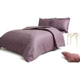 Özdilek Ornament Çift Kişilik Jakarlı Pamuk Saten Nevresim Takımı – Lüks, Yumuşak Dokulu - 200 x 220 cm - Mürdüm