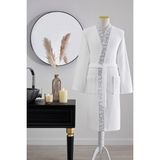 Özdilek Osier Kimono Bornoz - XL - Beyaz - Gri