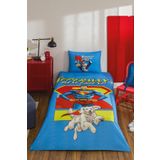 Özdilek Özdilek Superman Best Friend Tek Kişilik Lisanslı Lastikli Çarşaf Çocuk Nevresim Takımı