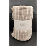 Özdilek Pamuklu Dizüstü Tv Battaniye -STRIPED Bej - 130 x 170 cm