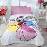 Özdilek Princess Time Disney Lisanslı Tek Kişilik Çocuk Battaniyesi 155 x 215 cm. - Renkli