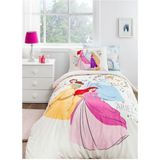 Özdilek Princess Time Tek Kişilik Lisanslı Lastikli Çarşaf Nevresim Takımı 5803 - 160 x 220 cm - Krem
