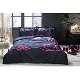 Özdilek Rain Of Love Çift Kişilik Nevresim Takımı - 200 x 220 cm - Siyah - Kırmızı