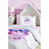 Özdilek Ranforce -Fairies Lila- Lastikli Çarşaflı Tek Kişilik Çocuk Nevresim Takımı - 160 x 220 cm
