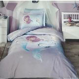 Özdilek Ranforce Fitted Çarşaflı Tek Kişilik Çocuk Nevresim Takımı-Sereia Lila Mavi