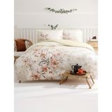 Özdilek Ranforce Flor Eclipse Çift Kişilik Nevresim Takımı – %100 Pamuk, Nefes Alabilen ve Yumuşak Dokulu - Bej - 200 x 220 cm
