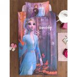 Özdilek Ranforce Lisanslı Tek Kişilik Elsa Frozen Nature Pembe Nevresim Takımı