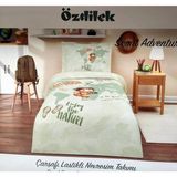 Özdilek Ranforce -Scout Adventure Yeşil- Lastikli Çarşaflı Tek Kişilik Çocuk Nevresim Takımı - 160 x 220 cm