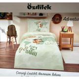 Özdilek Ranforce -Scout Adventure Yeşil- Lastikli Çarşaflı Tek Kişilik Çocuk Nevresim Takımı