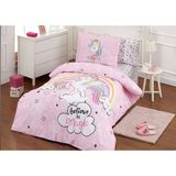 Özdilek Ranforce Unicorn Pembe 160 x 220 cm Tek Kişilik Nevresim Takımı